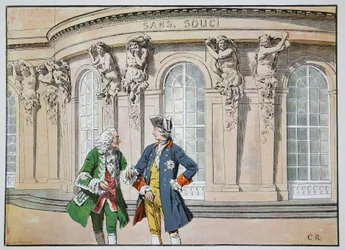 König Friedrich und Voltaire